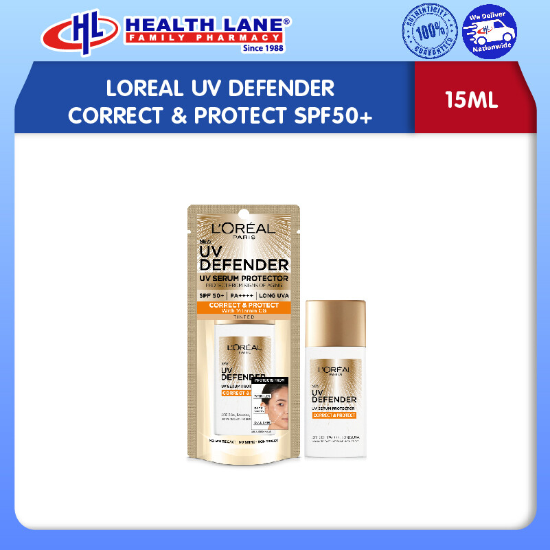 LOREAL UV DEFENDER CORRECT & PROTECT SPF50+ (15ML)